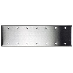 Whirlwind Wall Plate - 7 Gang Stainless Steel Blank